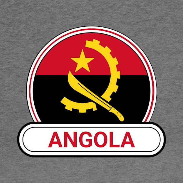 Angola Country Badge - Angola Flag by Yesteeyear